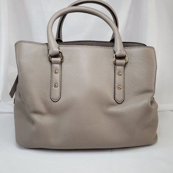 Kate Spade New York Taupe Evangelie Larchmont Satchel Leather Crossbody/Handbag - Picture 12 of 16